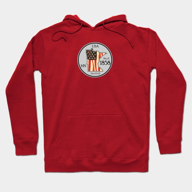 MN USA Hoodie by Northofthepines